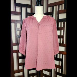 Women's Blush Pink Blouse (Size L)